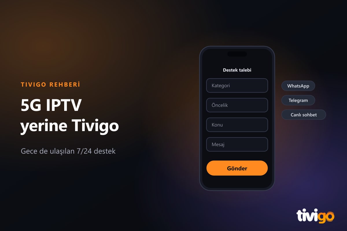 Destek talebi formu ve WhatsApp, Telegram destek hattı