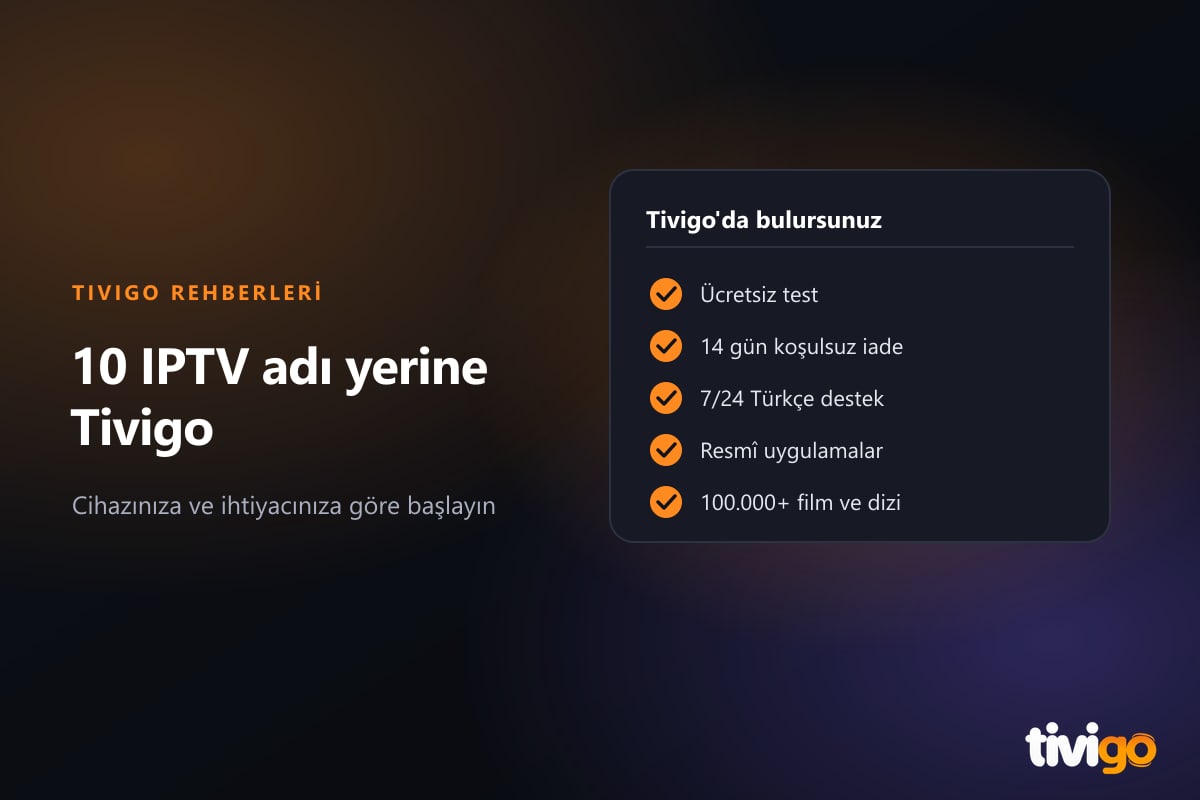 Tivigo'nun ortak güçlü yanlarını sıralayan kontrol listesi